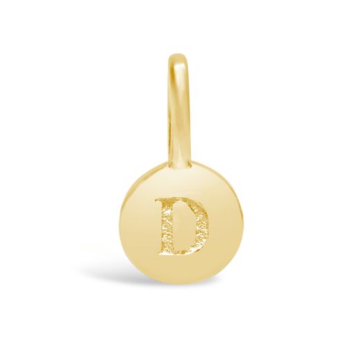 Love Letter Mini Disk Pendant | Gold