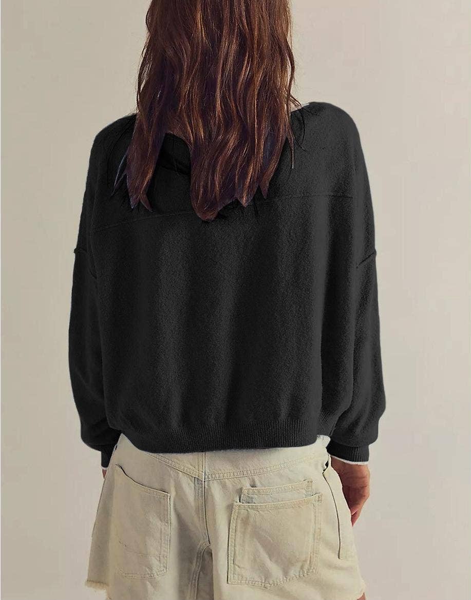 Loose Fit Crewneck | Black