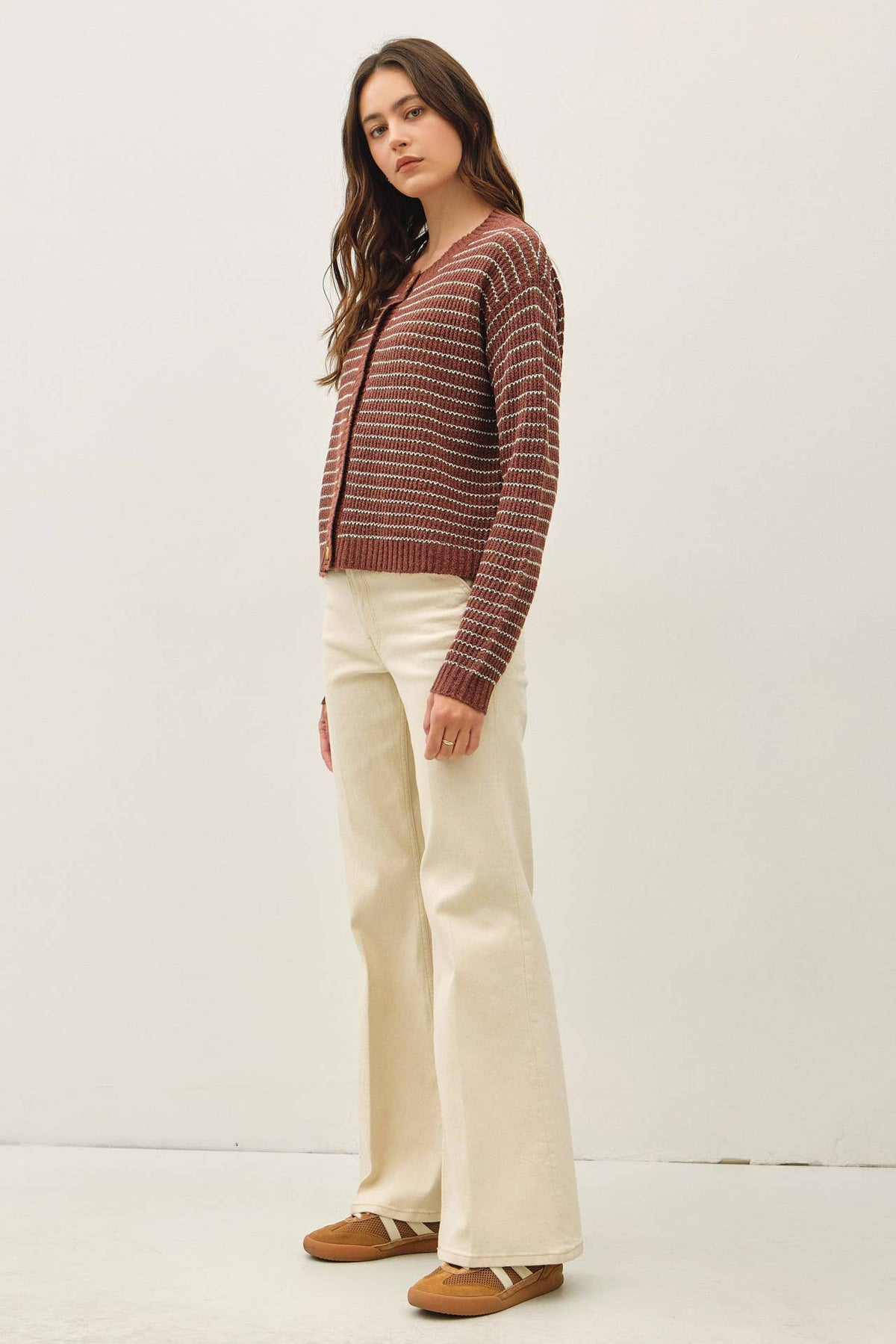 Boxy Cardigan | Sepia