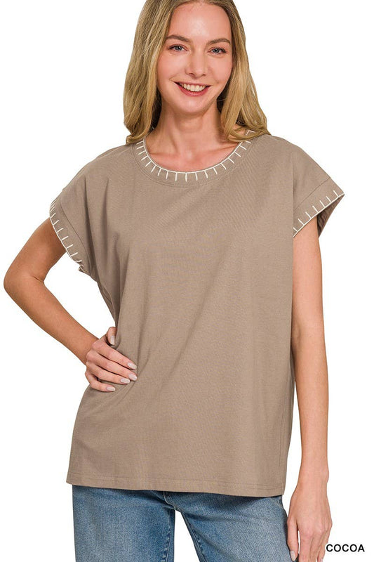 Blanket Stitch Tee