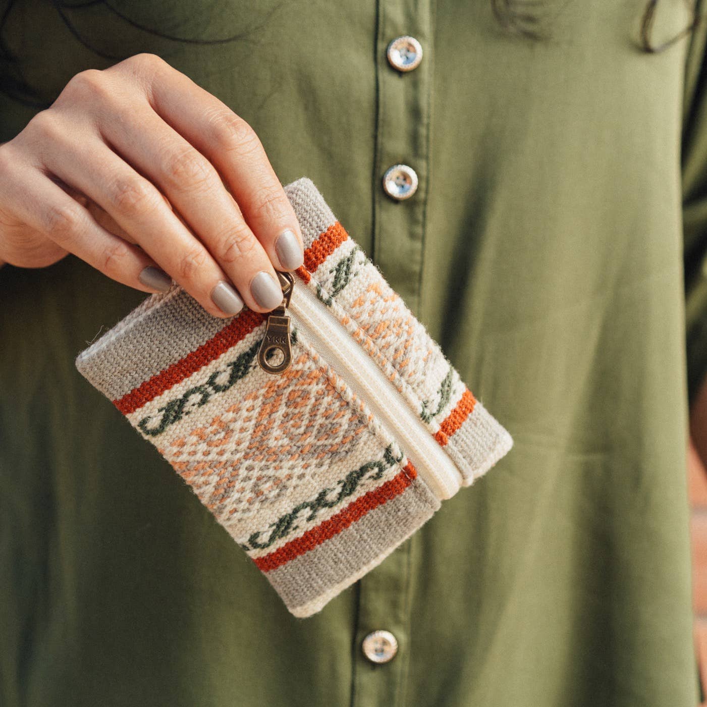 Coin Purse in Bolivian Wool | Cayenne