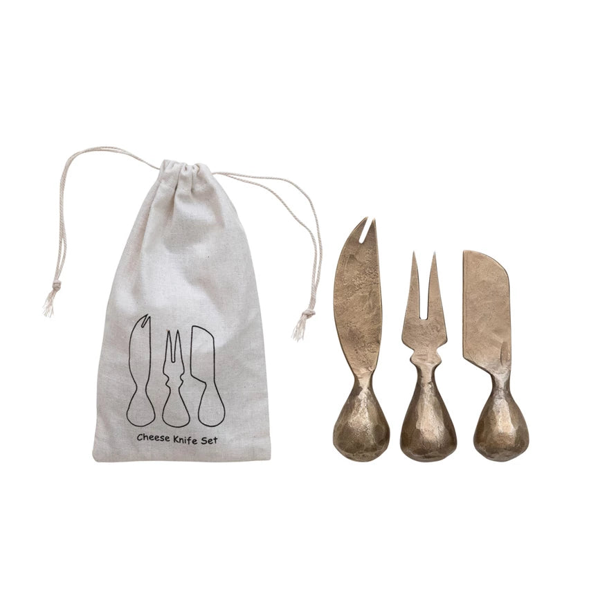 Metal Cheese Servers Set