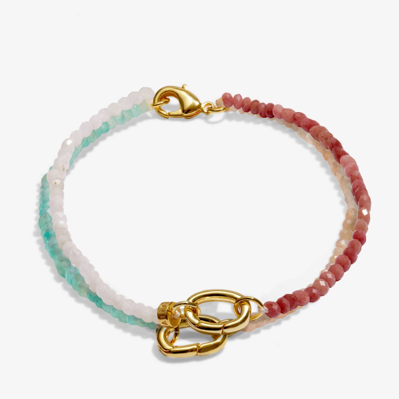 Charm Bar | 2 Charm Clasps Multi Color Bracelet