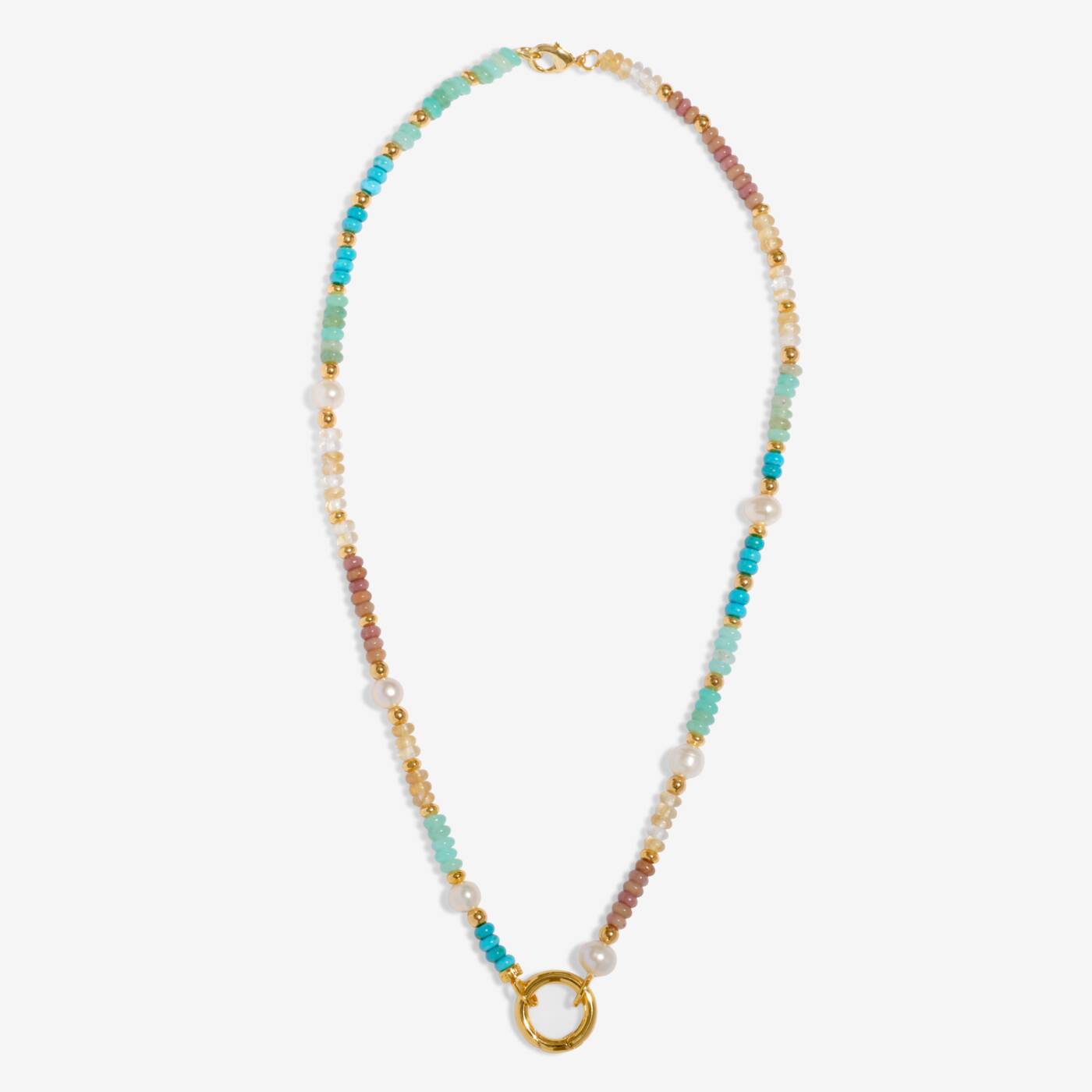 Charm Bar | 1 Charm Clasp Rainbow Necklace