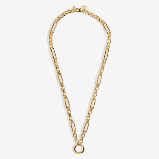 Charm Bar | 7 Charm Clasps Chunky Oval Chain Necklace