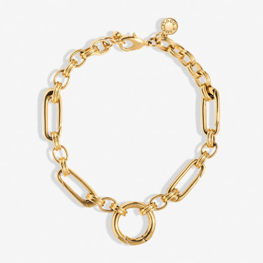 Charm Bar | 5 Charm Clasps Chunky Oval Chain Bracelet