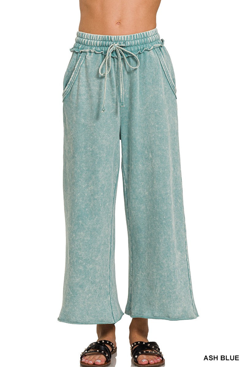 Washed French Terry Flare Pants