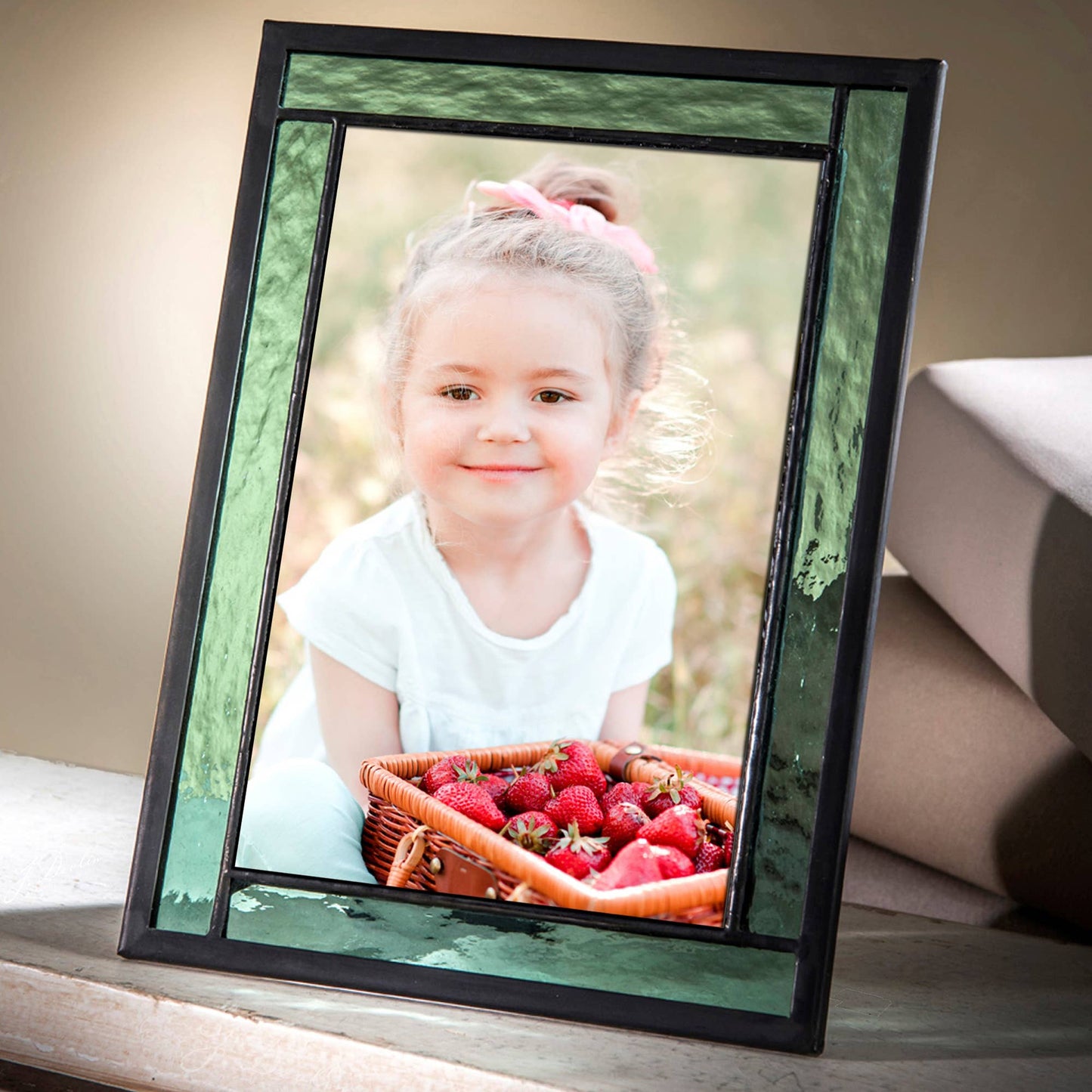 Green Stained Glass Picture Frame