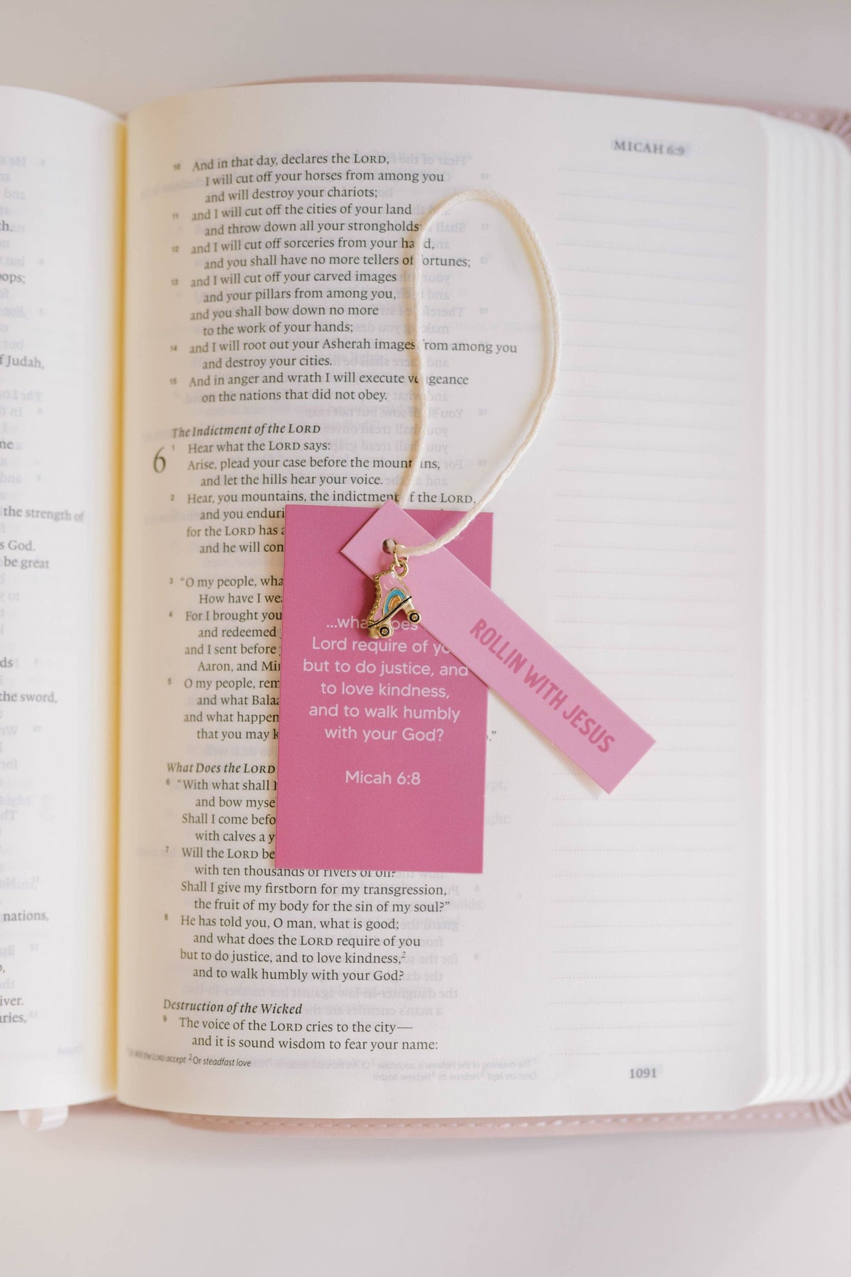 Rolling With Jesus Charm