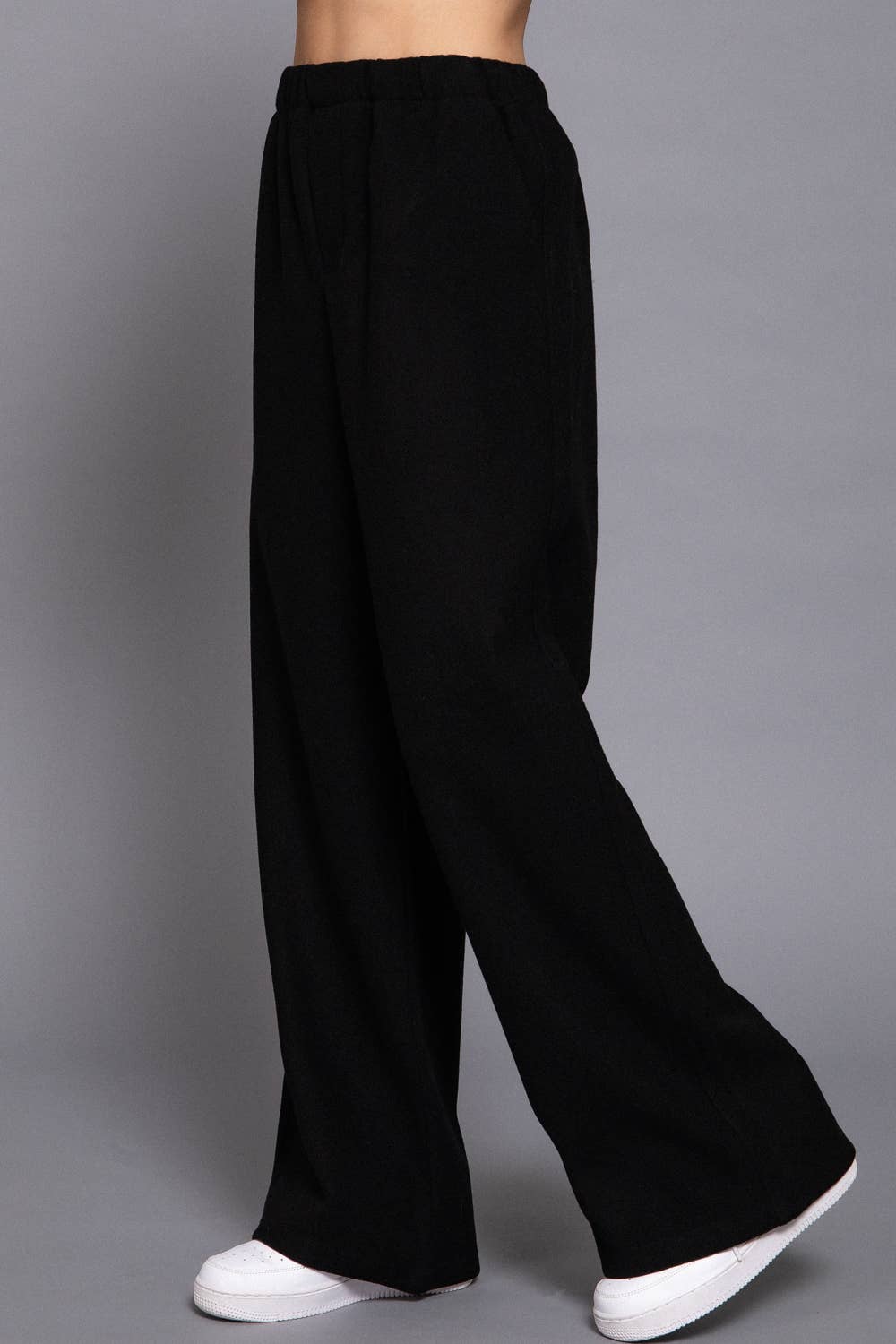 Soft Felt Pants | Black