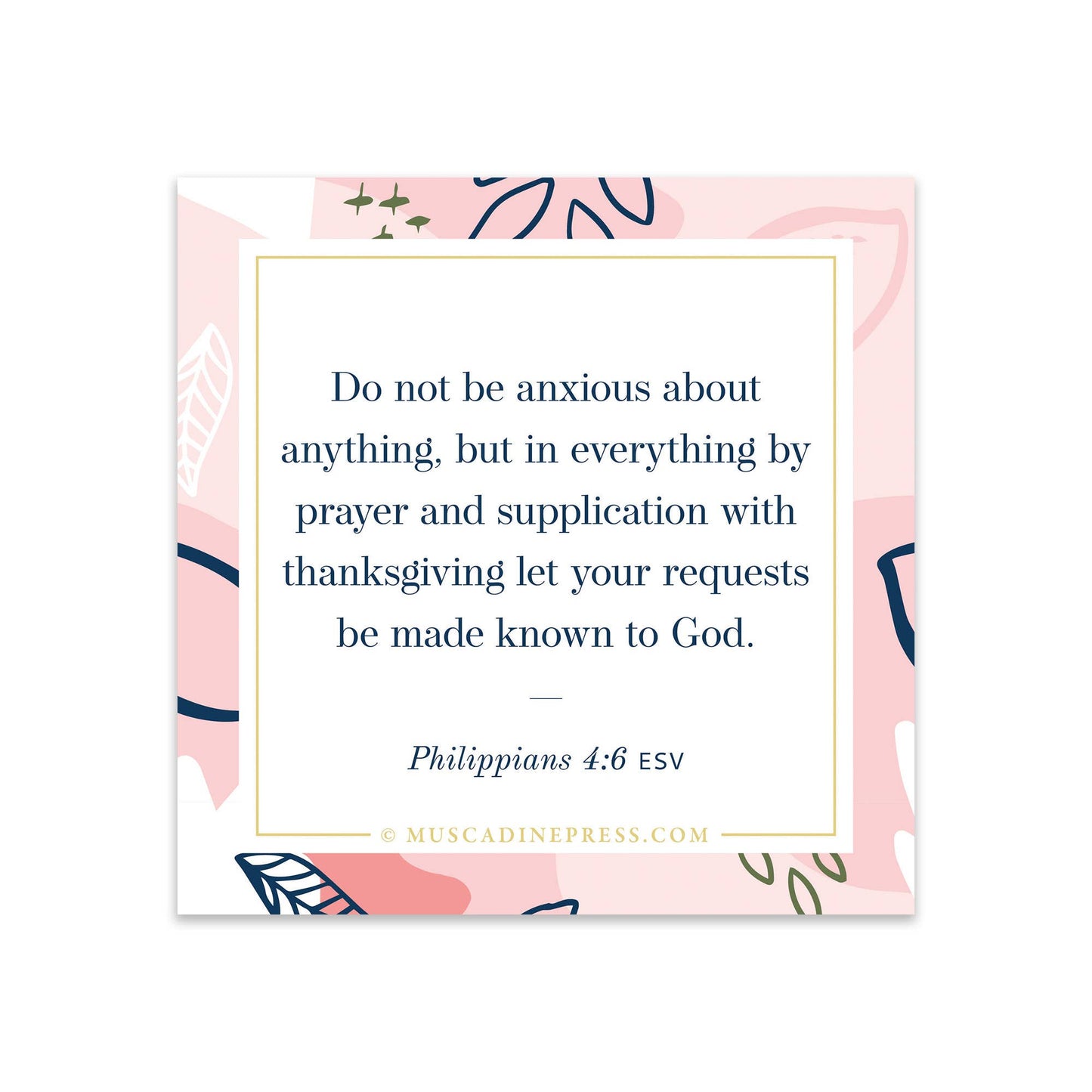 Scripture Static Cling, Do Not Be Anxious