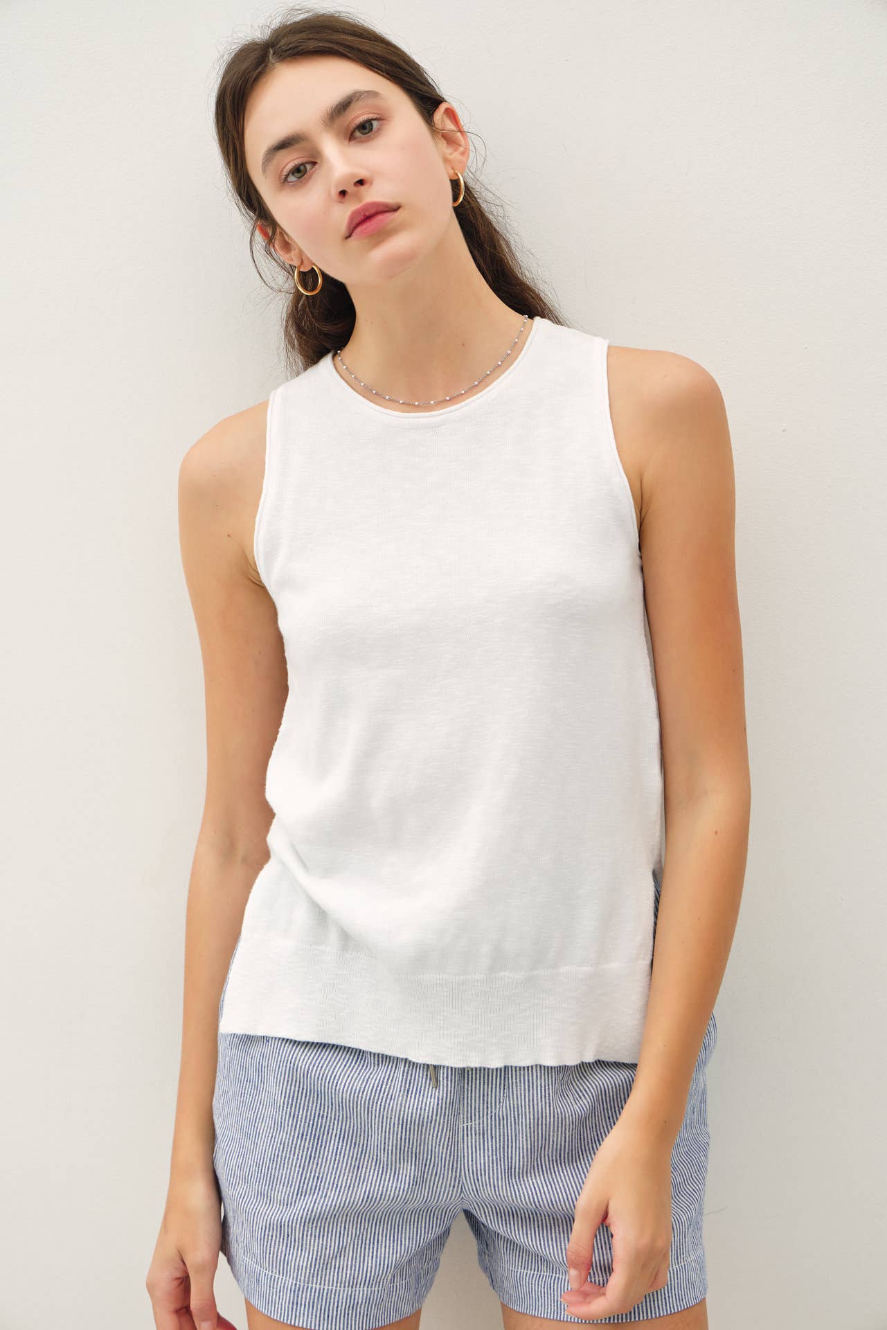 Raw Seam Knit Tank