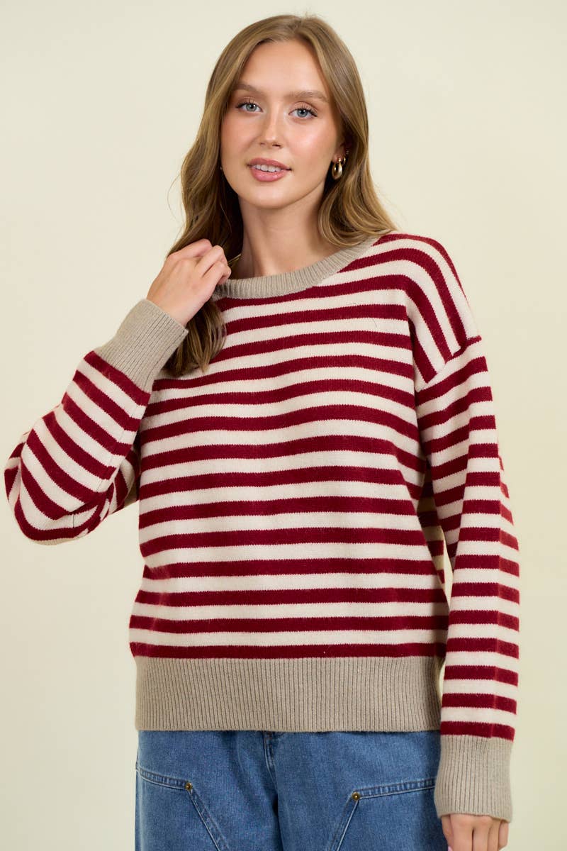 Striped Colorblock Sweater