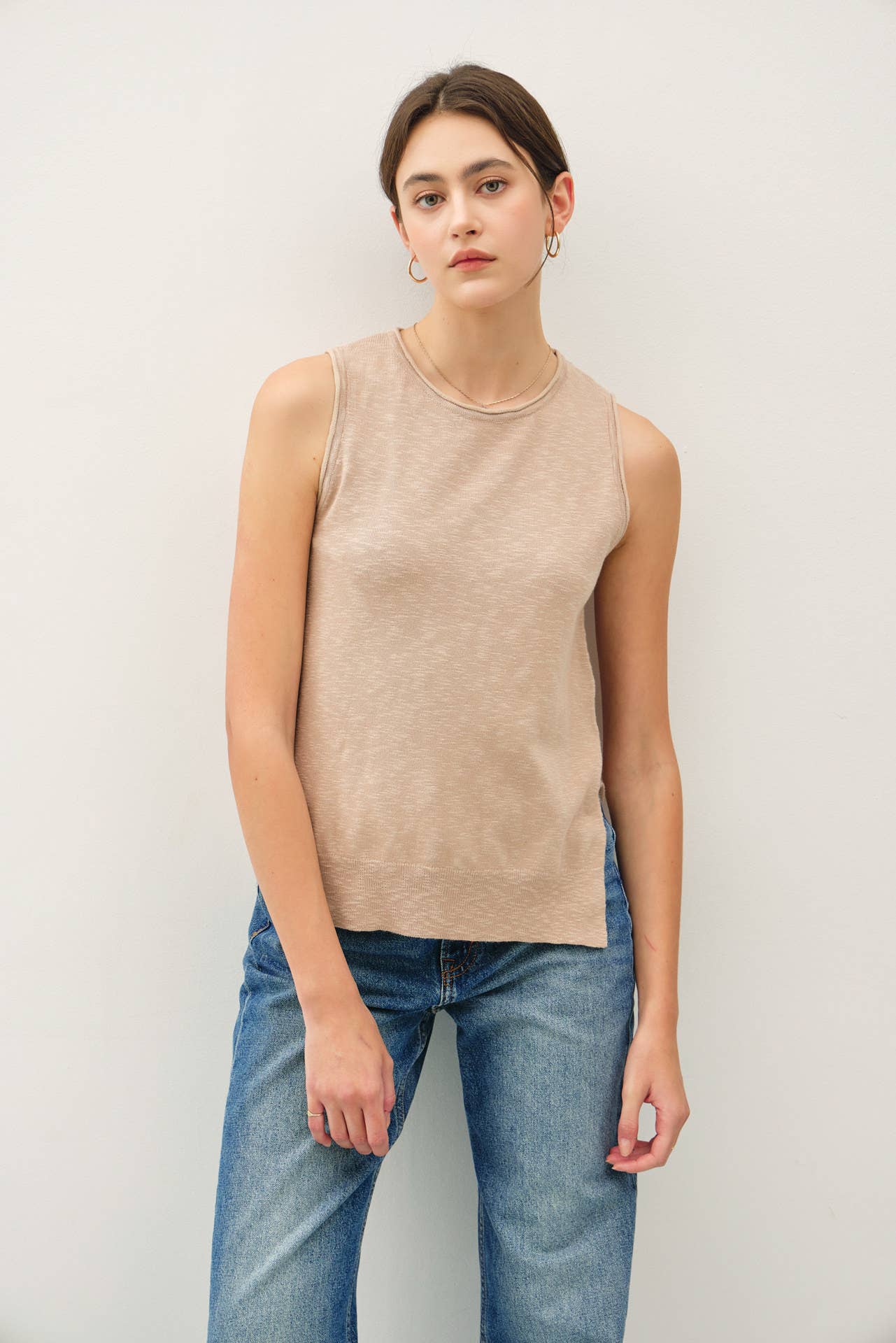 Raw Seam Knit Tank