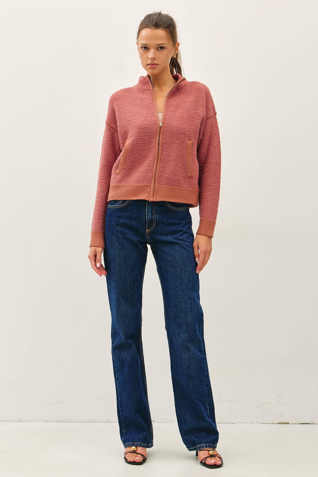 Soft Fluffy Zip Up Cardigan