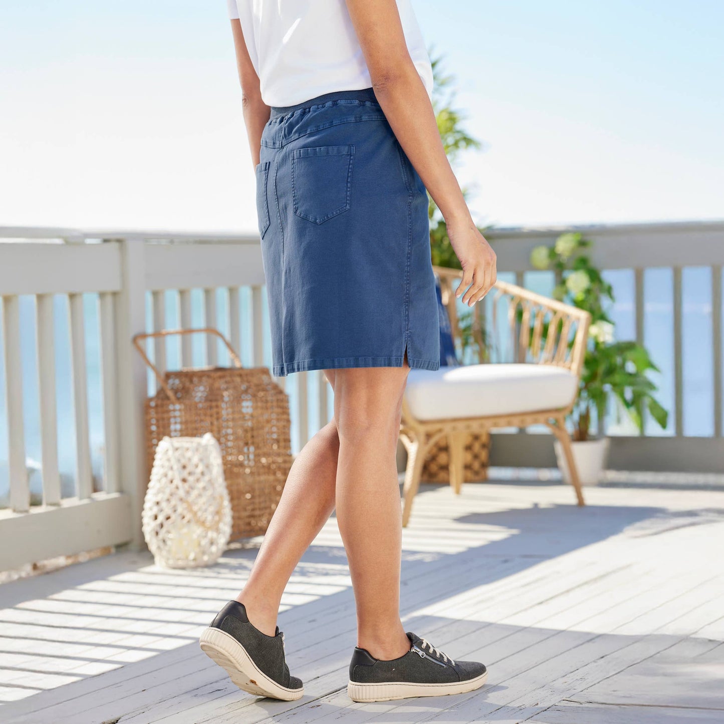 Poplin Pull On Skort