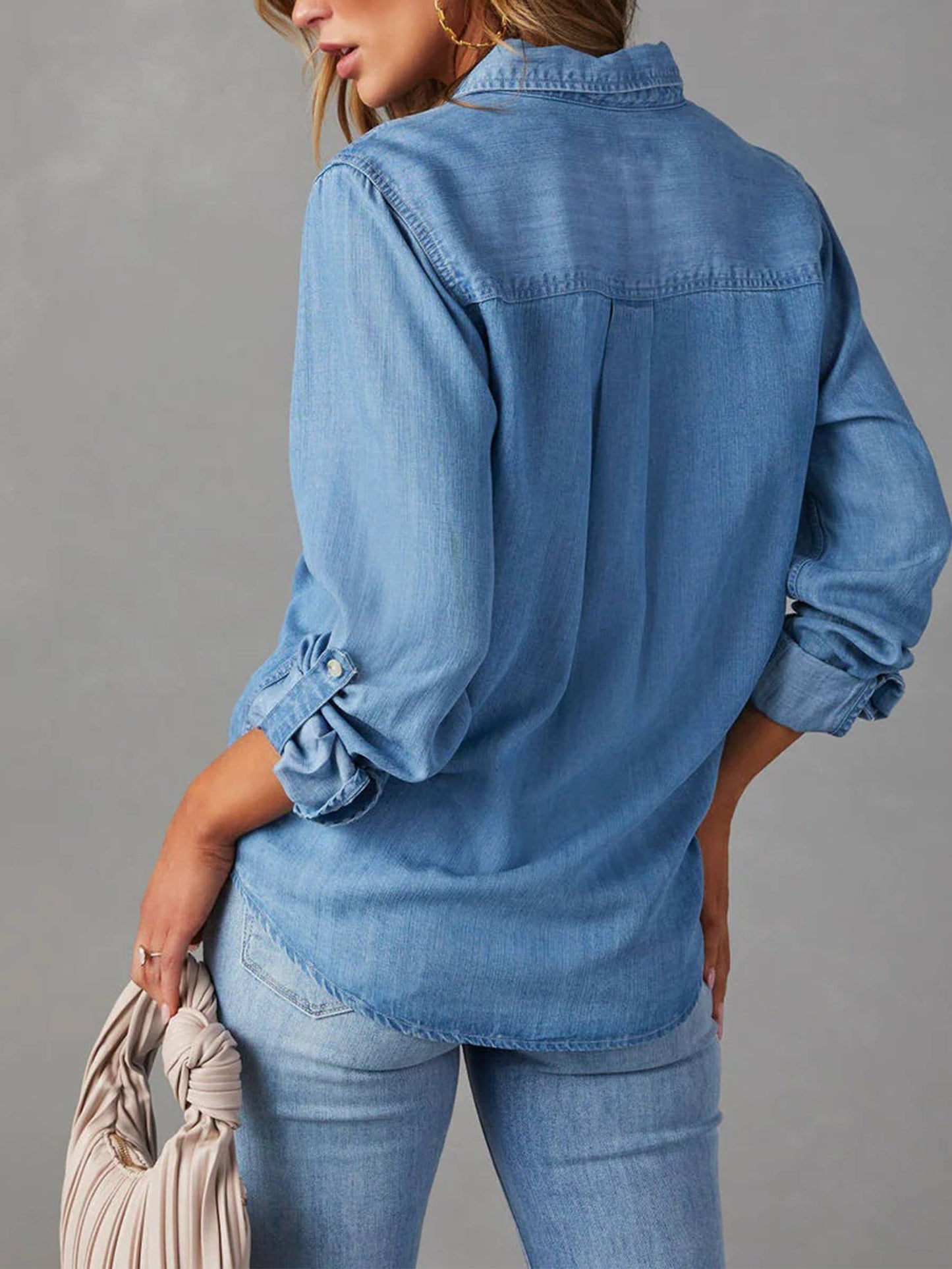 Long Sleeved Denim Top