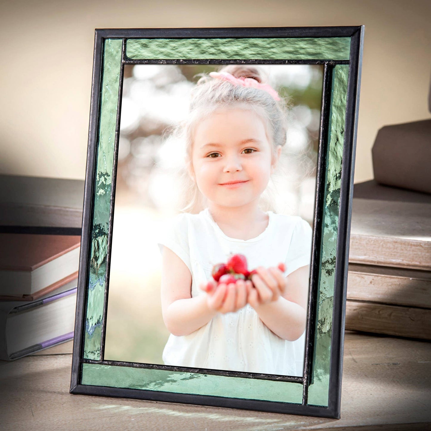 Green Stained Glass Picture Frame