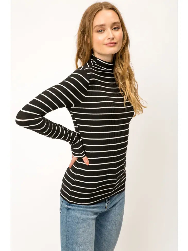 Stripe Pullover | Black