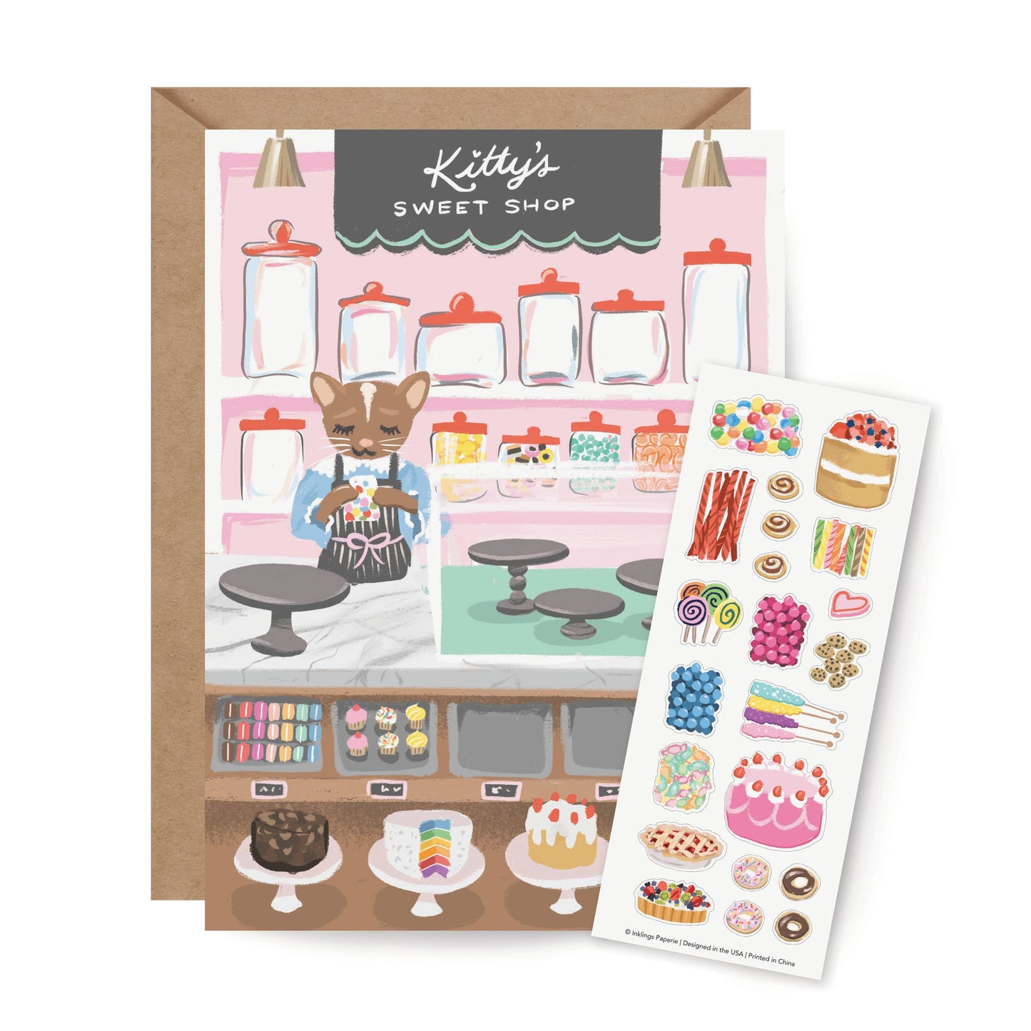 Sticker Scene Card | Sweet Shop