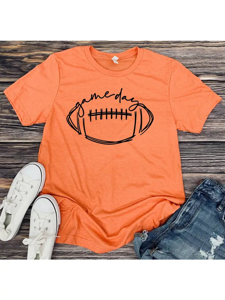 Game Day Football Tee|Orange