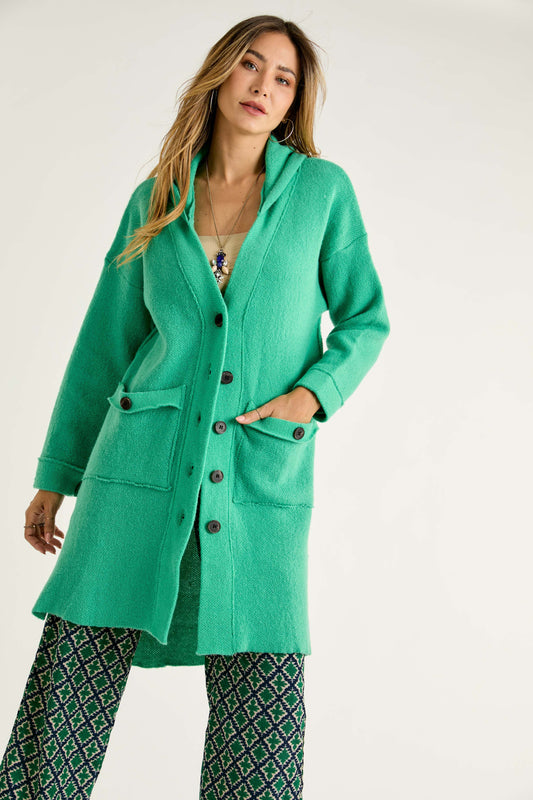 Long Sweater Cardigan | Green