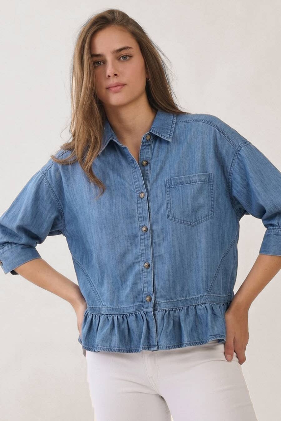 Chambray Button Down Shirt