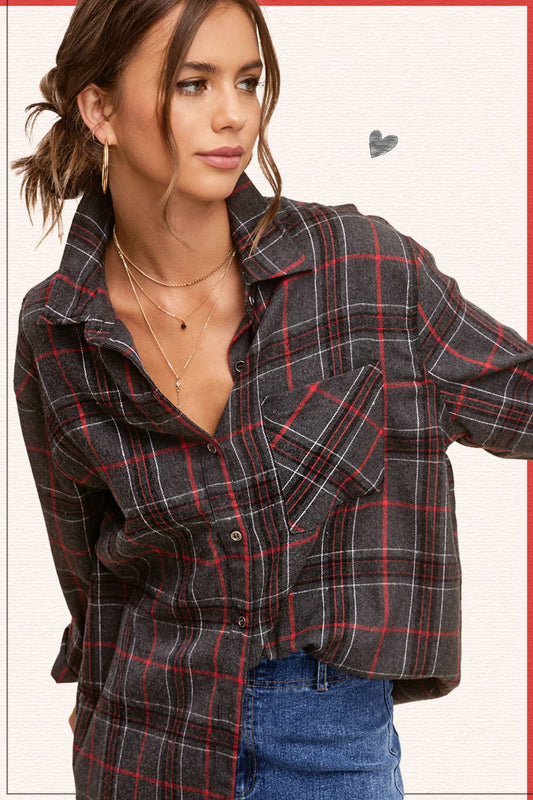 Button Down Plaid Shirt