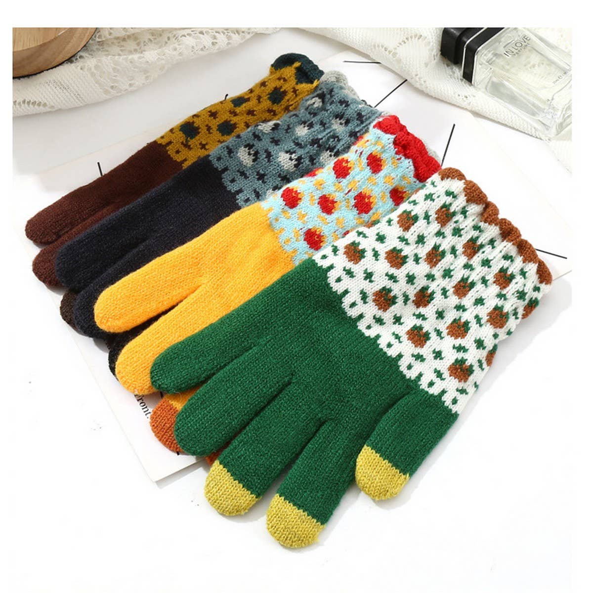 Cute Knit Touchscreen Gloves