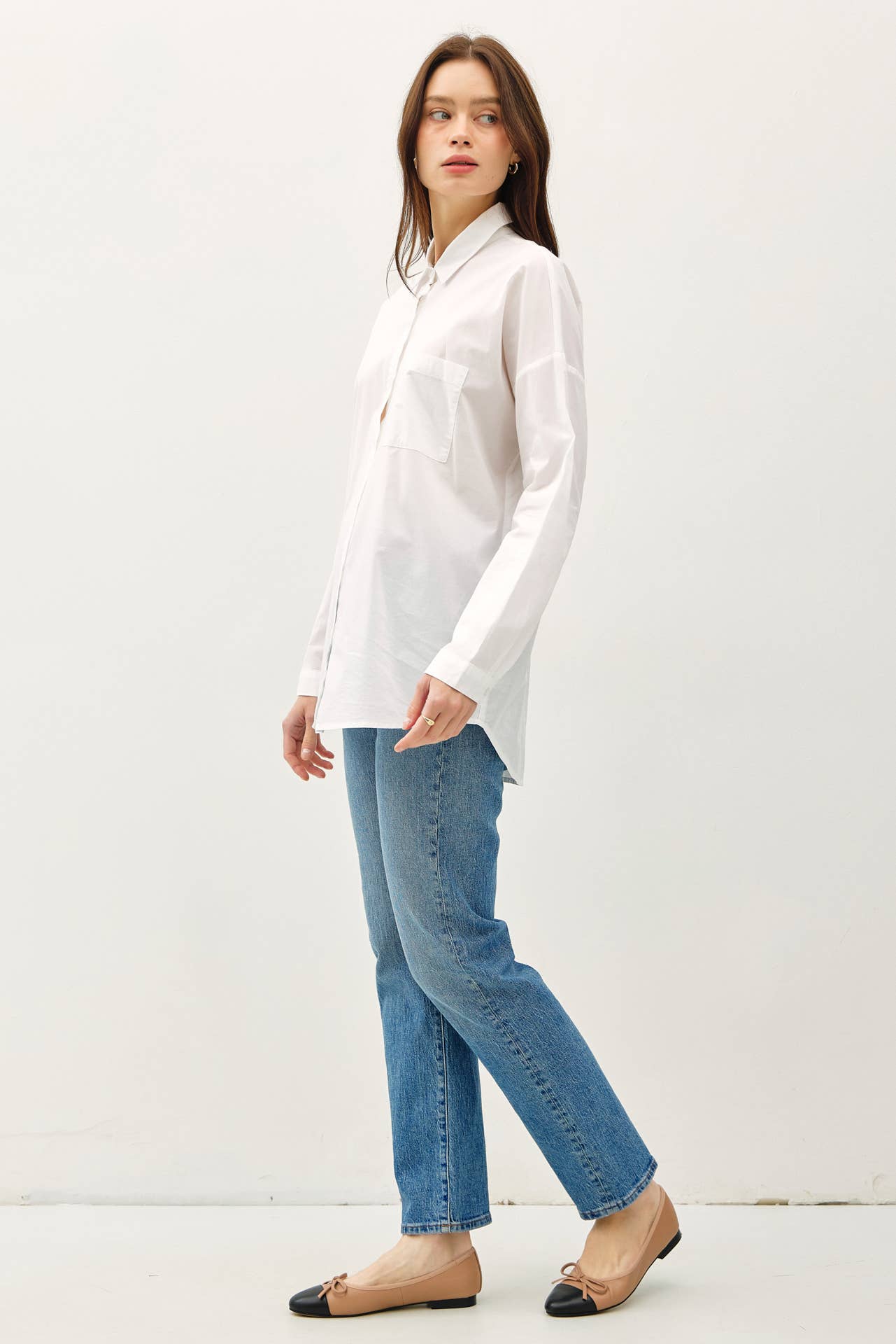 Oversized Basic Cotton Shirt