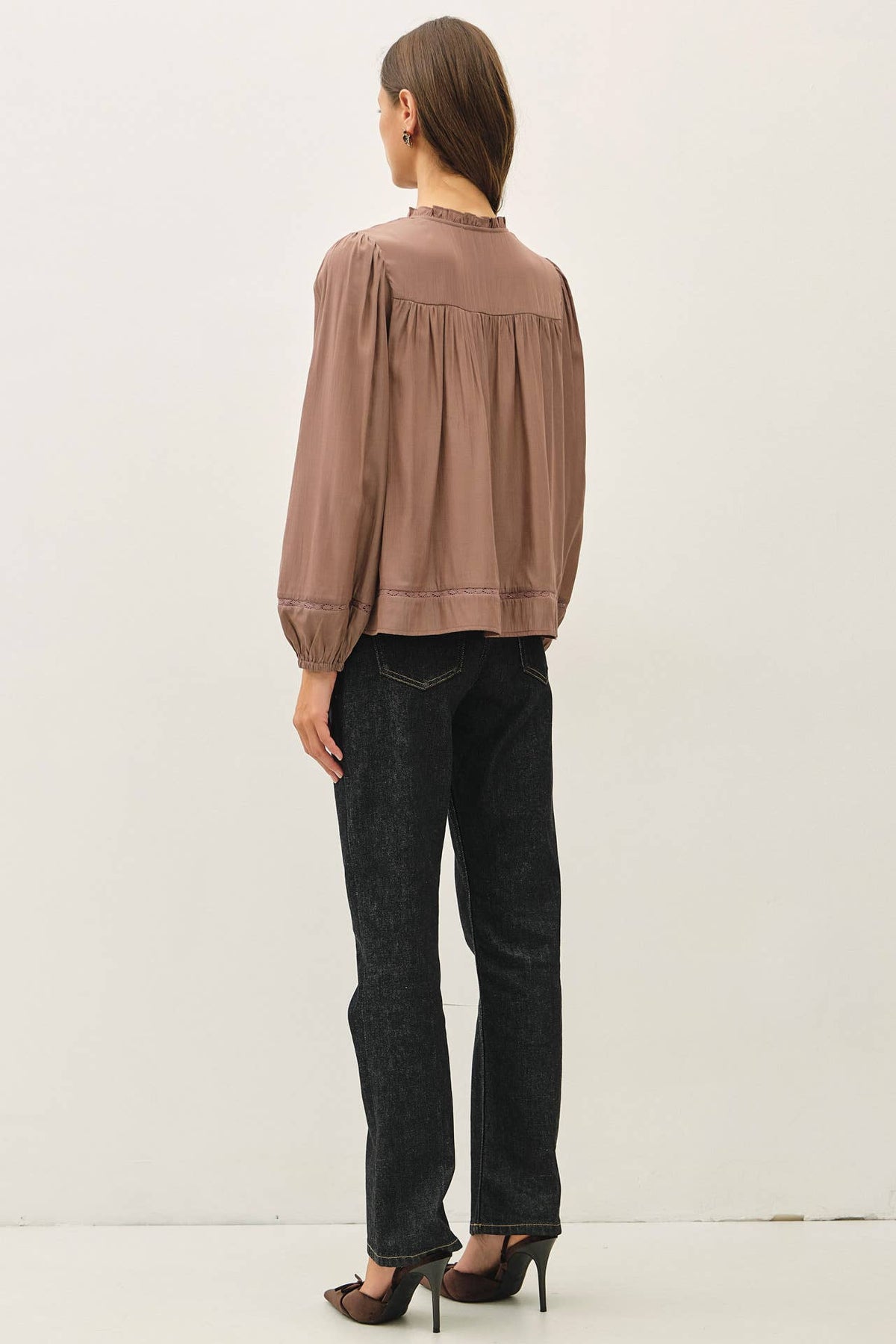Ruffled V-Neck Blouse | Coco