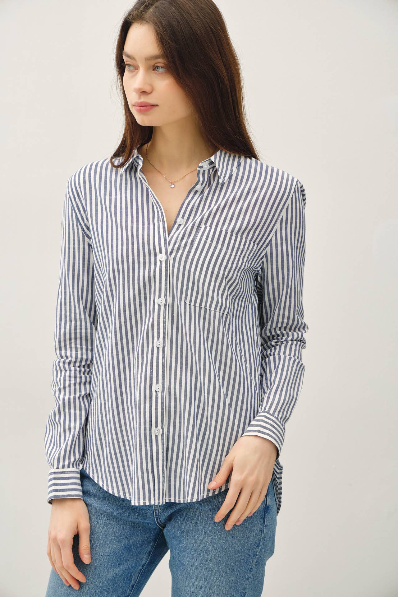 Striped Collard Shirt