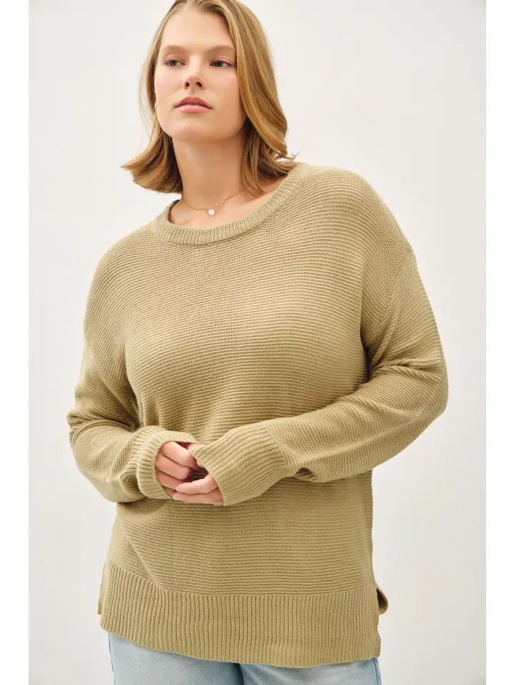 Basic Round Neck Boyfriend Sweater