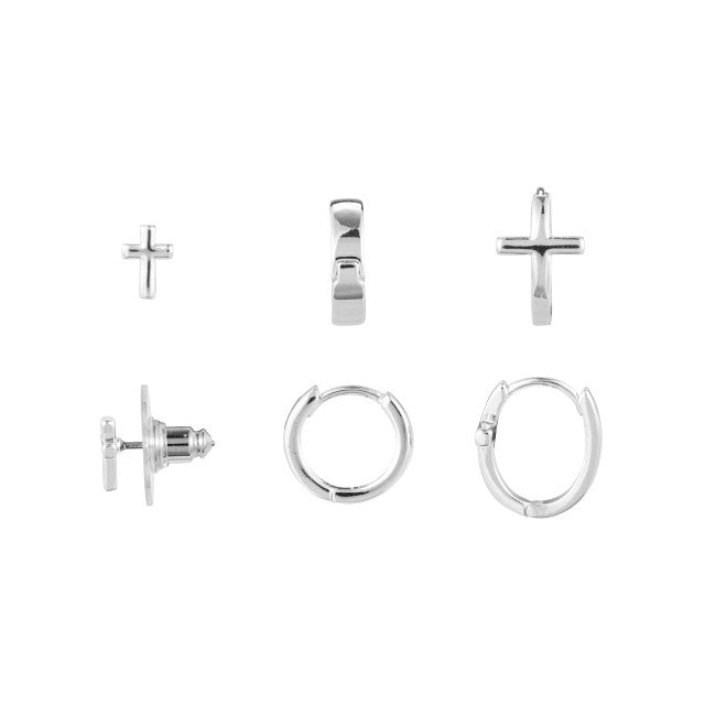 Dainty Cross Earrings Set