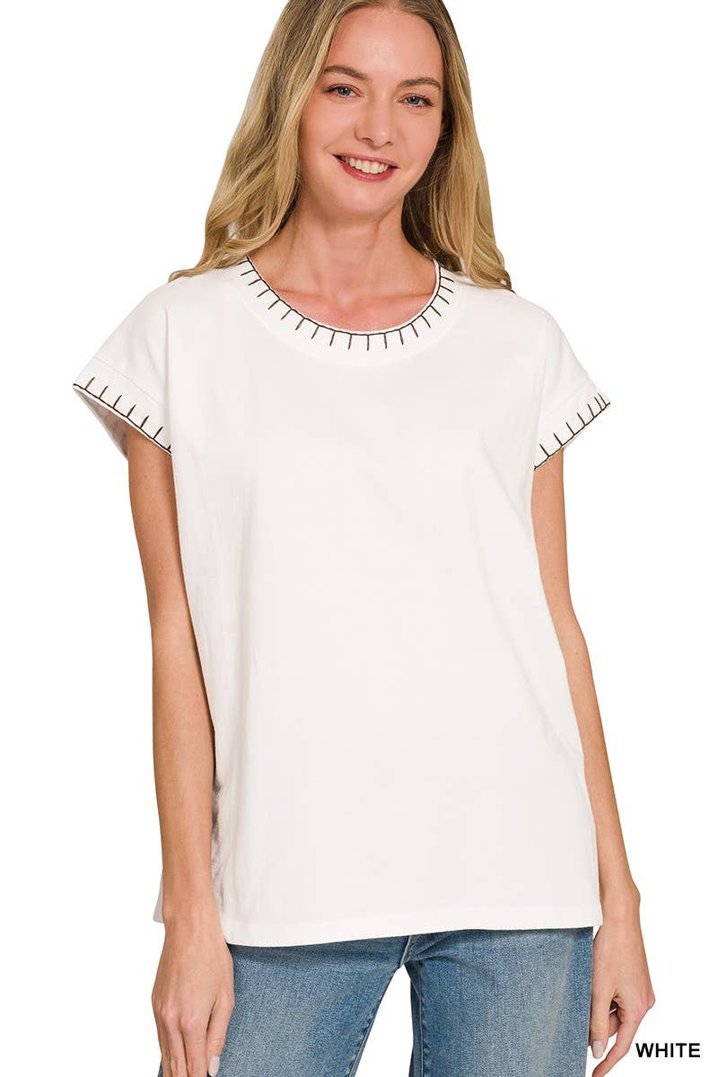 Blanket Stitch Tee