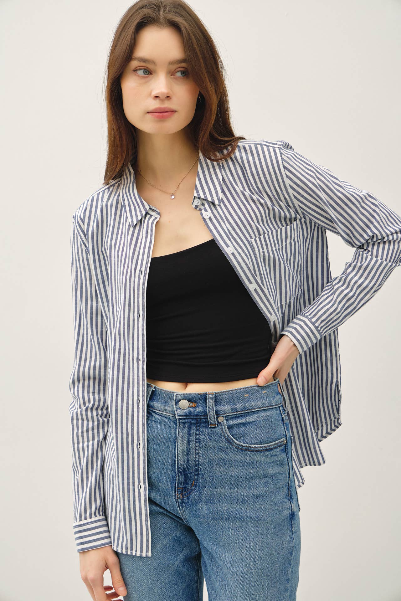 Striped Collard Shirt