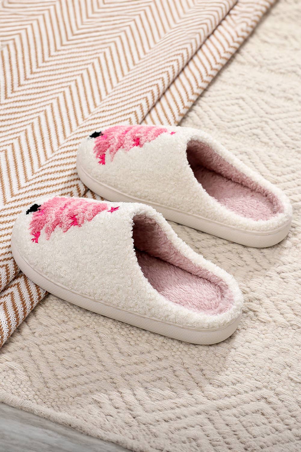 Pink Christmas Slippers