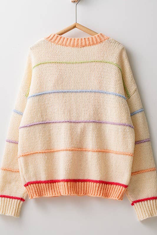 Rainbow Wrap Open Cardigan