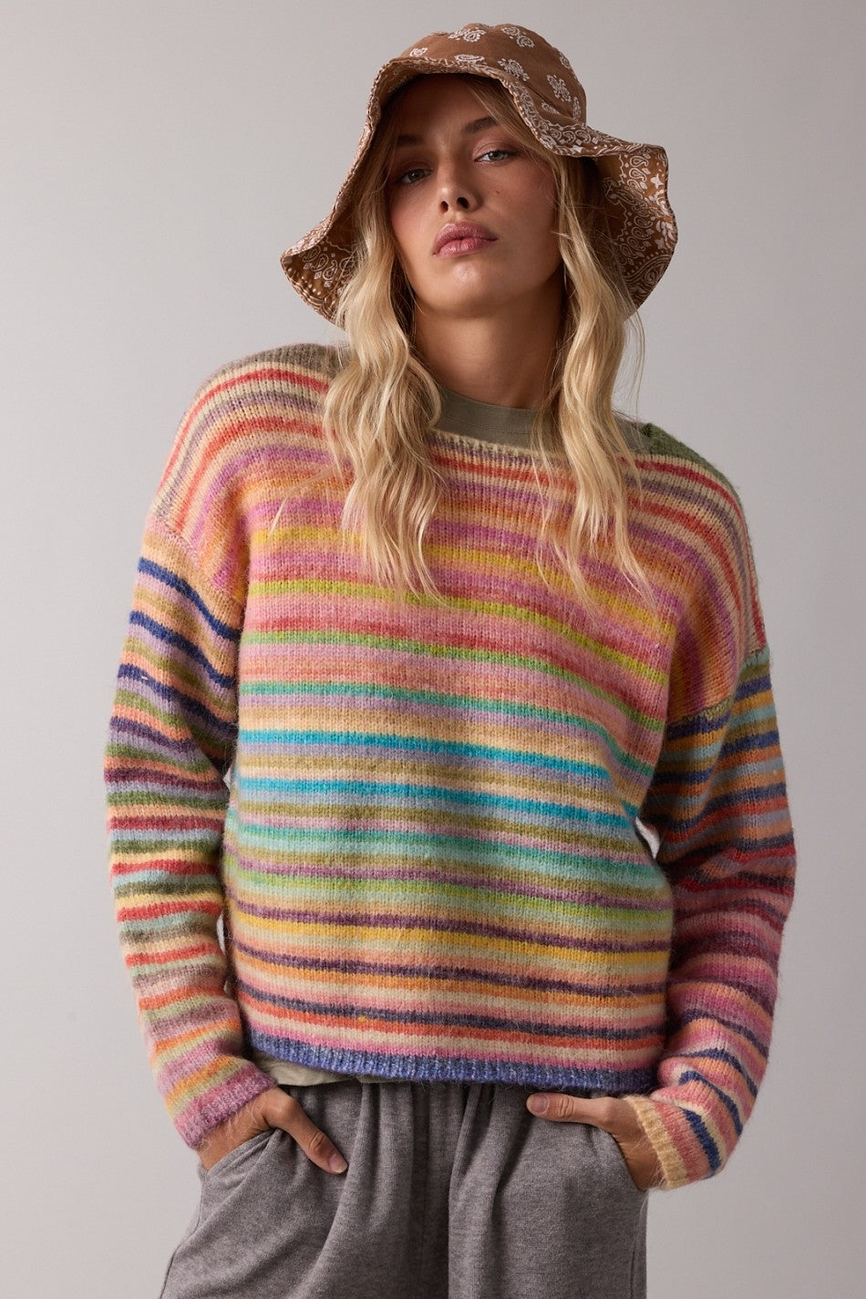 Rainbow Knit Sweater