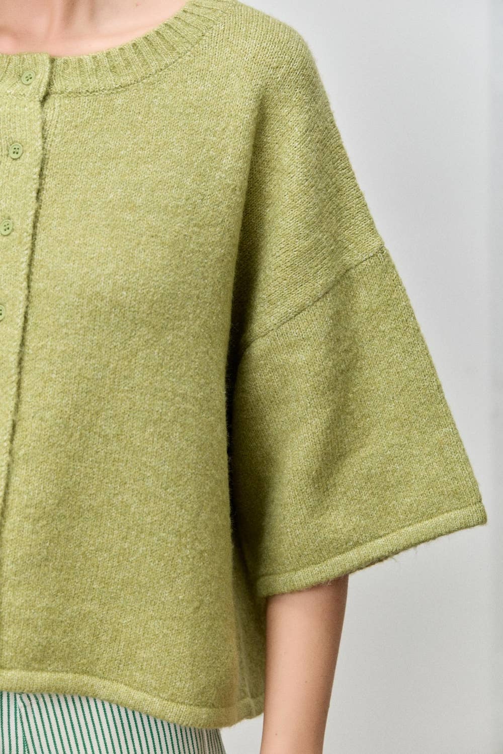 Short Sleeve Knit Cardigan