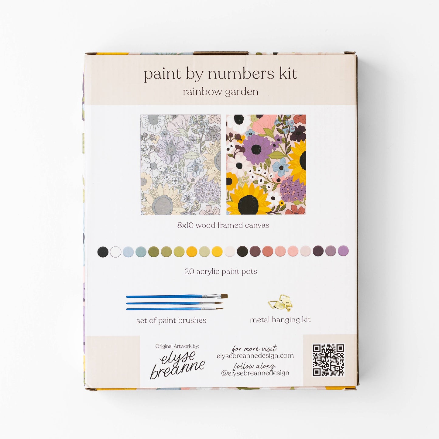 Paint By Number Kit | Rainbow Garden