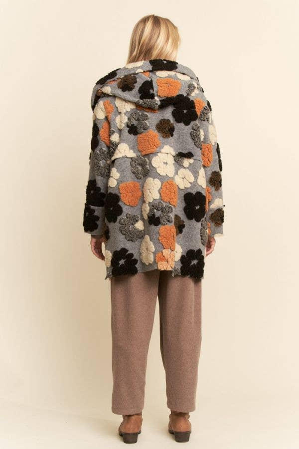 Chunky Flower Embroidered Coat