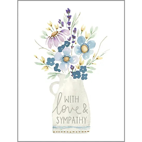 Sympathy Card | Pitcher of Flowers