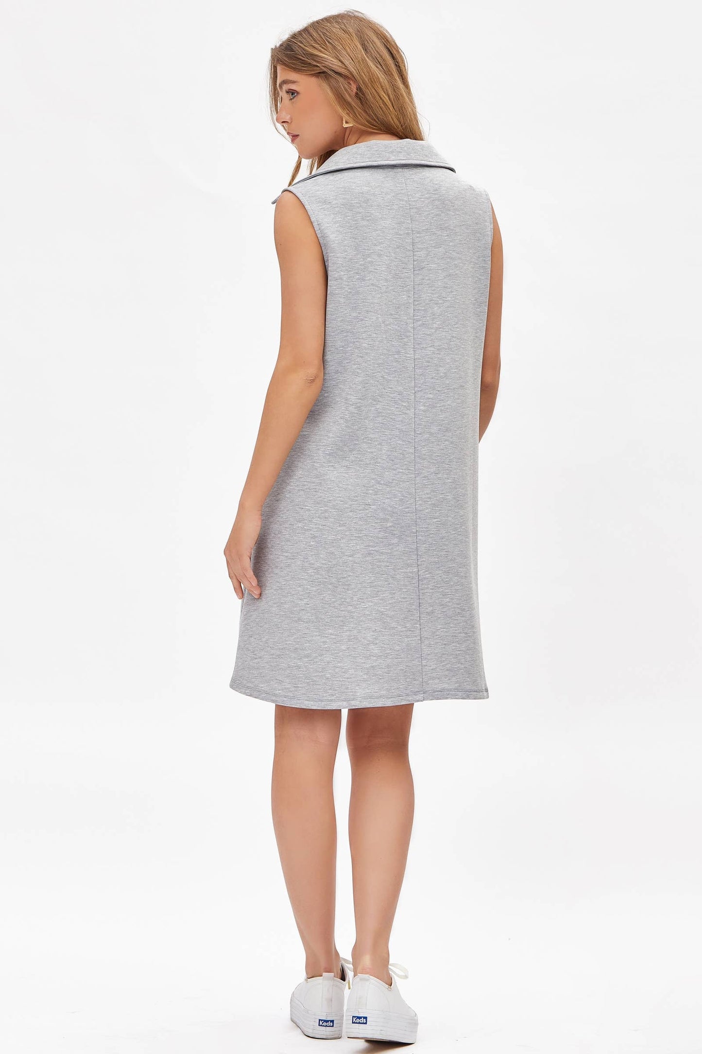 Collared Scuba A-Line Dress