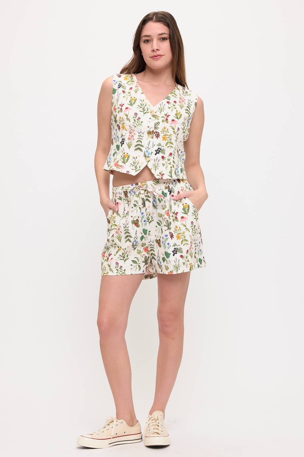 Floral Garden Print Shorts
