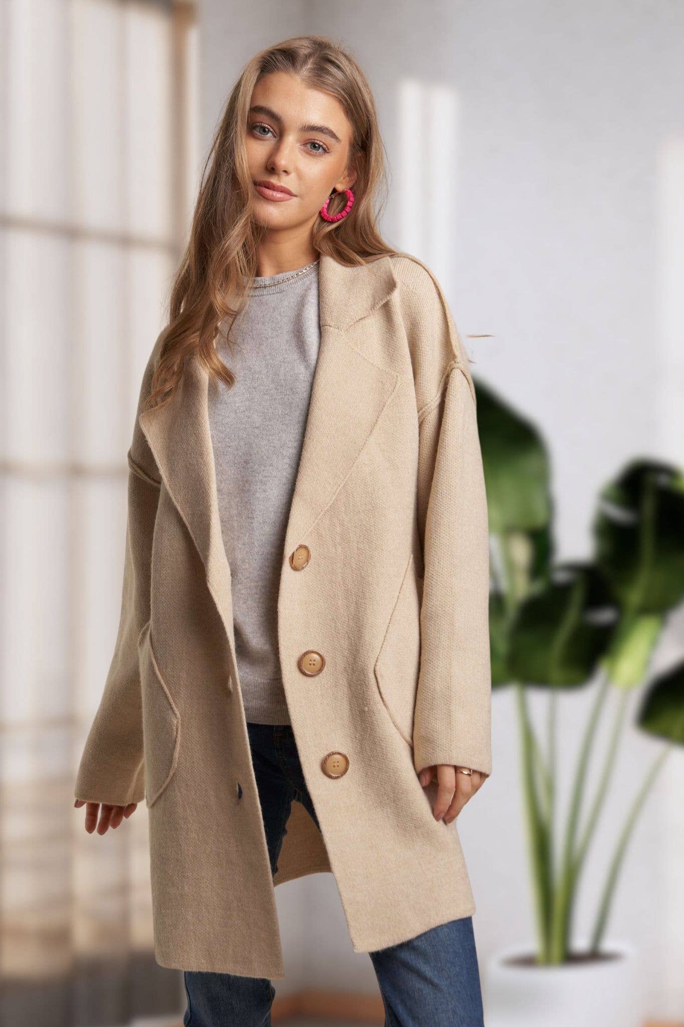 Sweater Coat | Oatmel