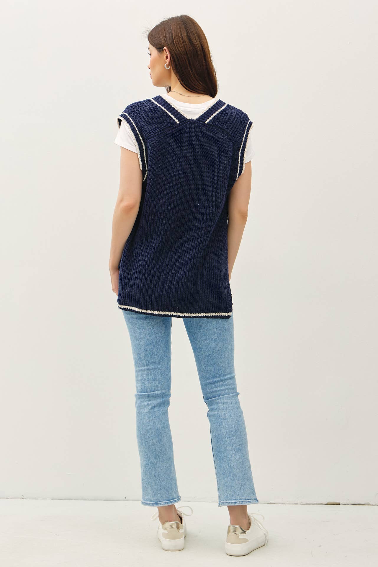 Varsity Style Sweater Vest