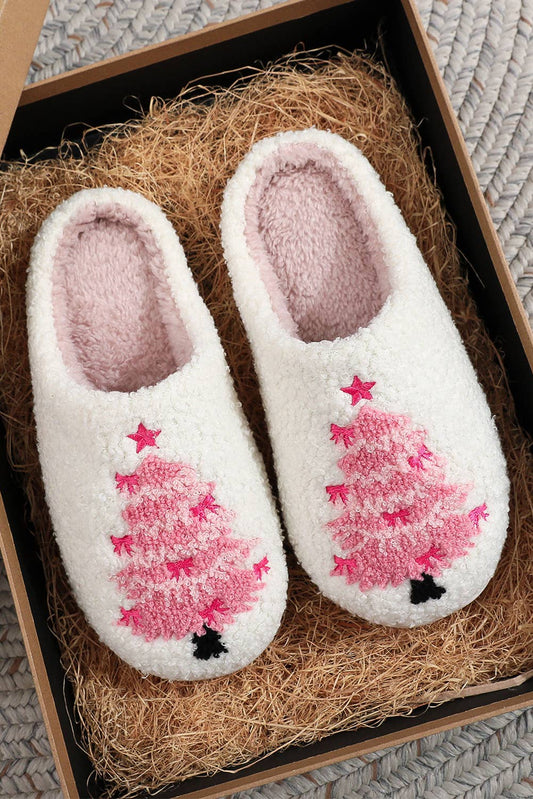 Pink Christmas Slippers