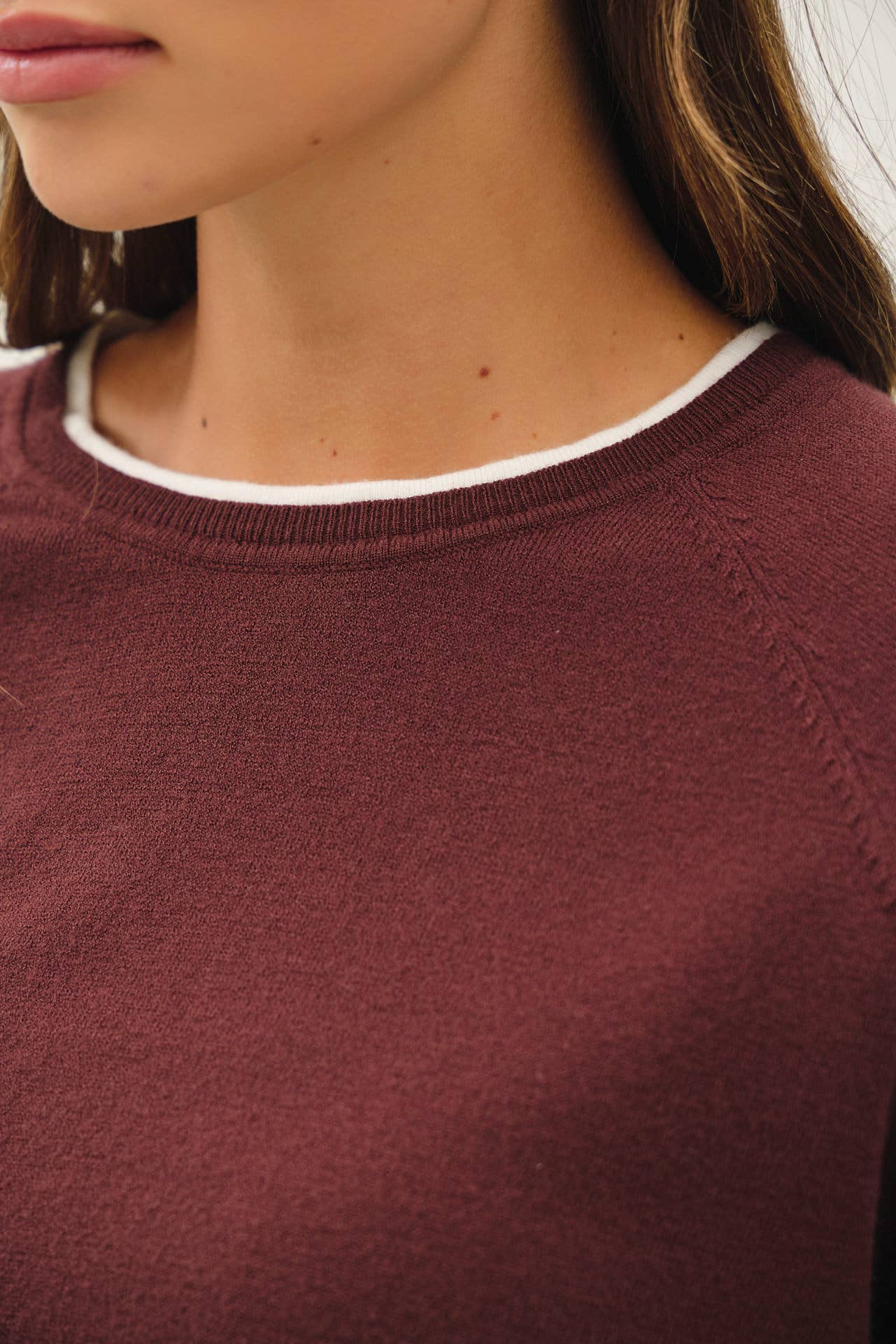 Double Layered Raglan Sweater