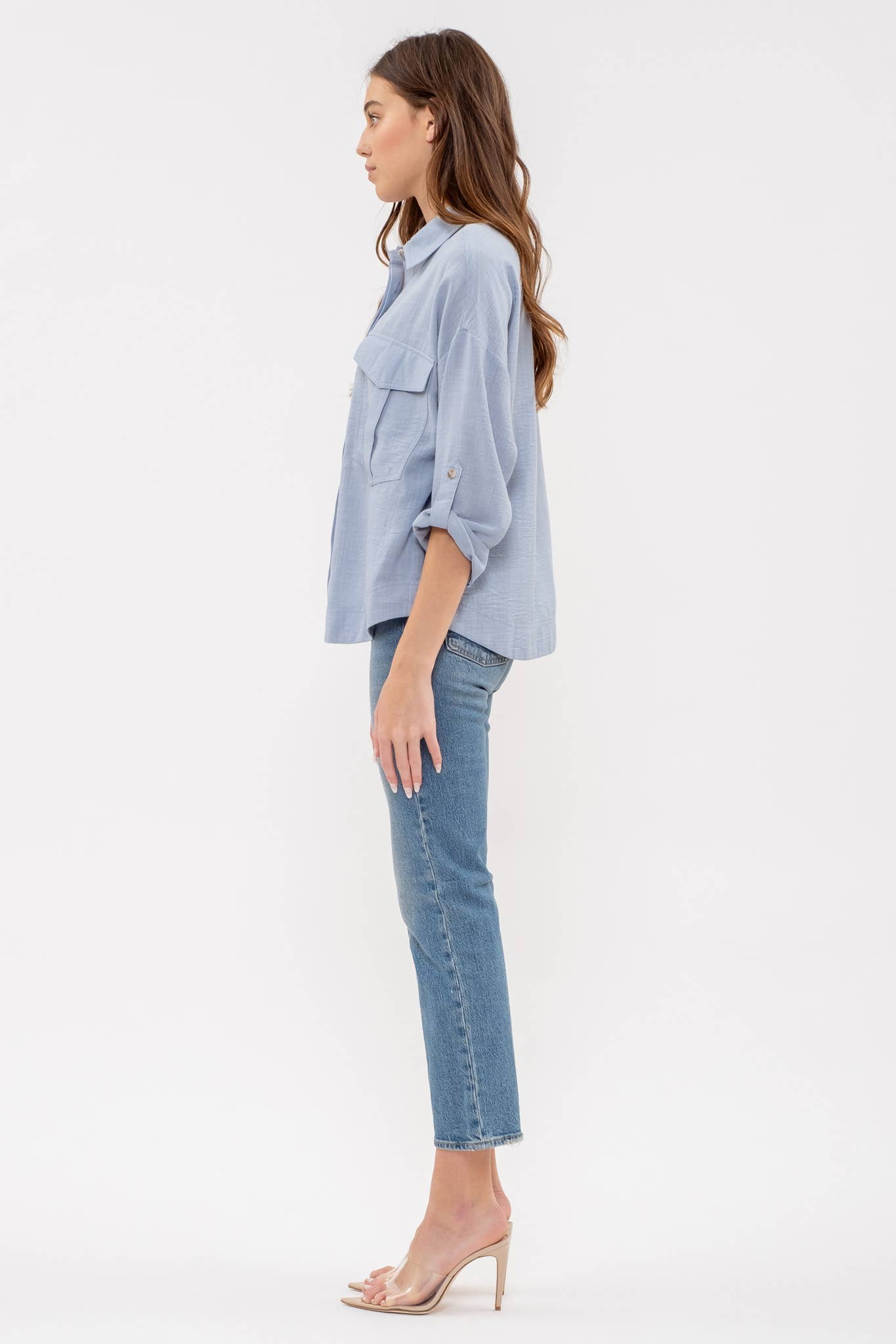 Roll-Up Button Down | Blue